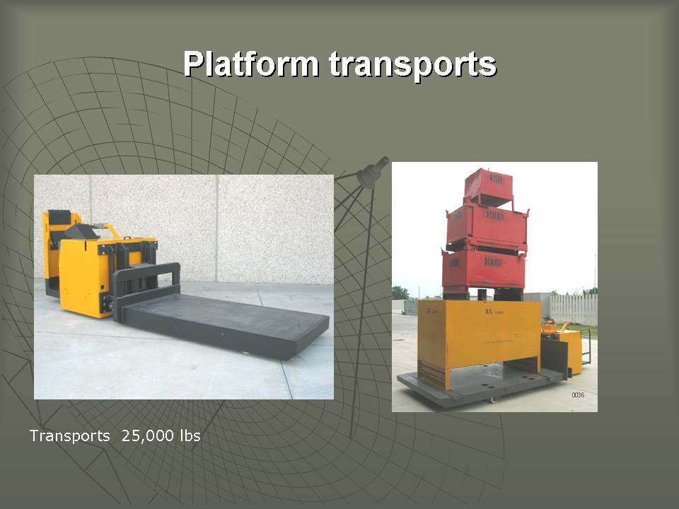 Heavy duty platform transports
